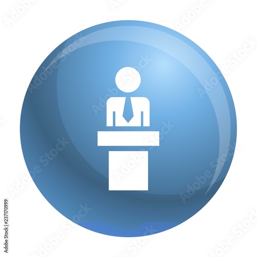 Political candidate icon. Simple illustration of political candidate vector icon for web design isolated on white background