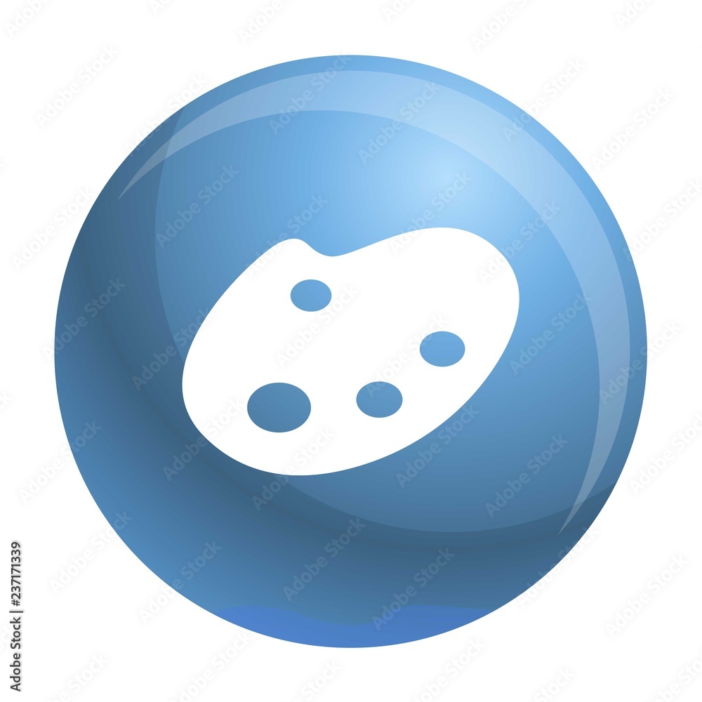 Paint pallete icon. Simple illustration of paint pallete vector icon for web design isolated on white background Paint pallete icon. Simple illustration of paint pallete vector icon for web design isolated on white background