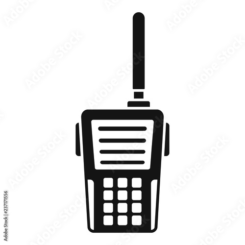 Walkie talkie icon. Simple illustration of walkie talkie vector icon for web design isolated on white background