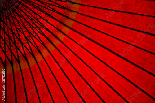 Red japanese parasol