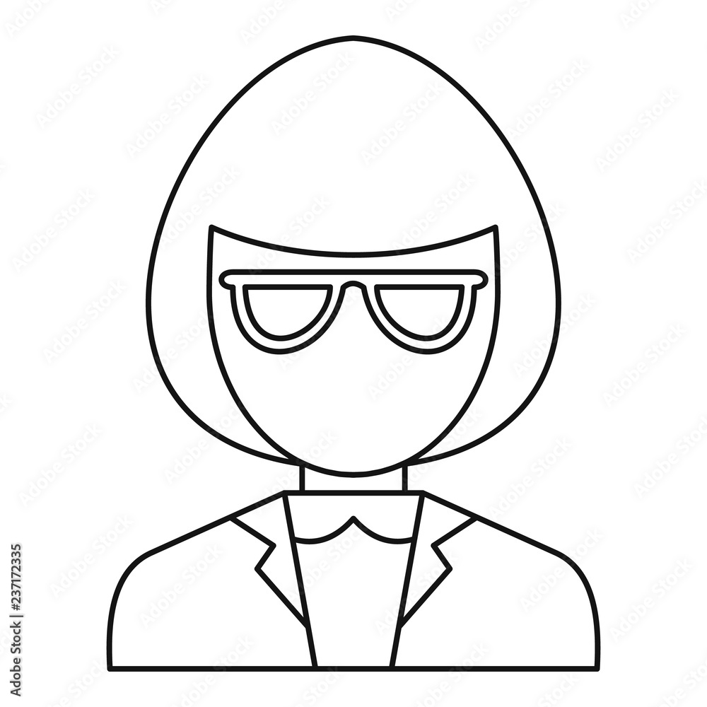 Museum woman guide icon. Outline museum woman guide vector icon for web design isolated on white background Museum woman guide icon. Outline museum woman guide vector icon for web design isolated on white background