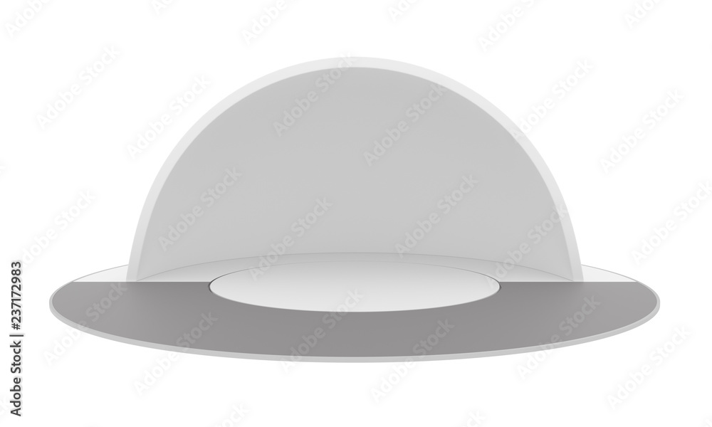 semi-sphere empty stand design mock-up. 3D rendering semi-sphere empty stand design mock-up. 3D rendering