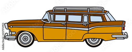 The old big american station wagon
