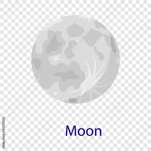 Moon space icon. Flat illustration of moon space vector icon  