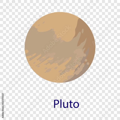 Pluto planet icon. Flat illustration of pluto planet vector icon  