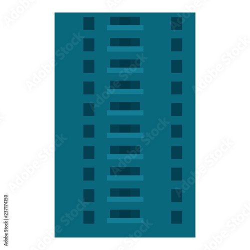 Abandoned city building icon. Flat illustration of abandoned city building vector icon for web design
