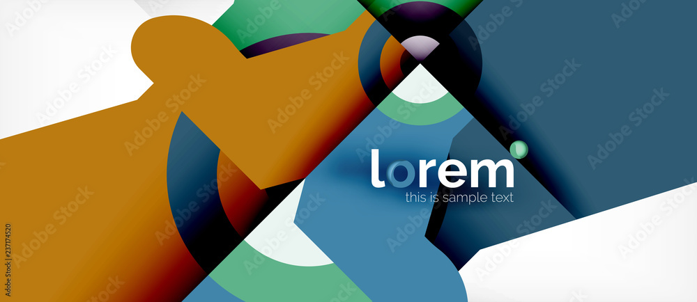 Geometric colorful shapes composition abstract background. Minimal dynamic design Geometric colorful shapes composition abstract background. Minimal dynamic design