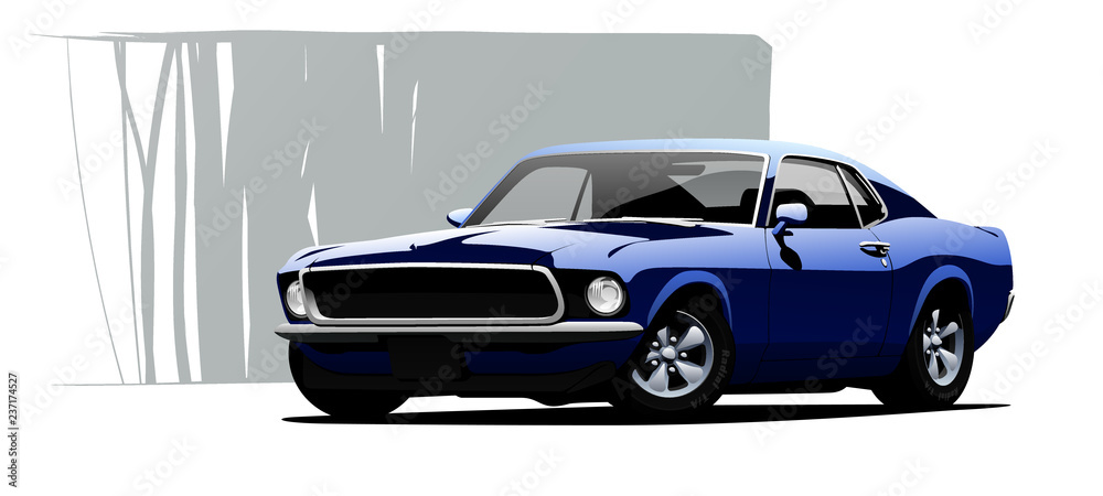 Muscle car. Vector illustration. Muscle car. Vector illustration.