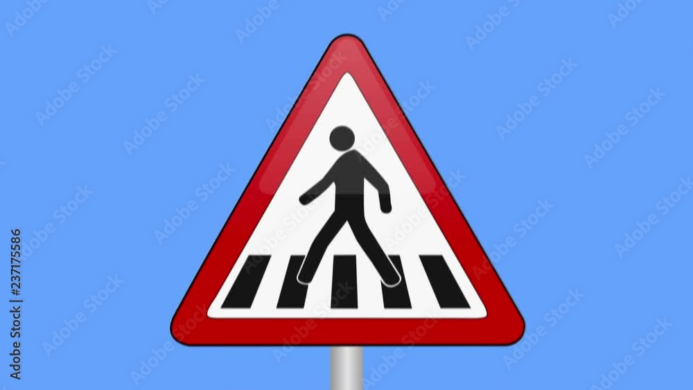 Pedestrian Crossing Sign Up And Down Pedestrian Crossing Sign Up And Down
