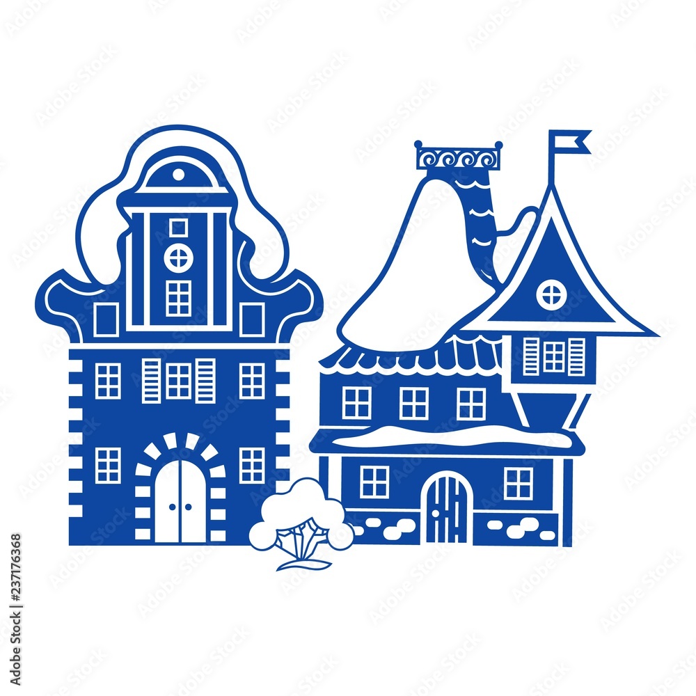 Small village house icon. Simple illustration of small village house vector icon for web design isolated on white background