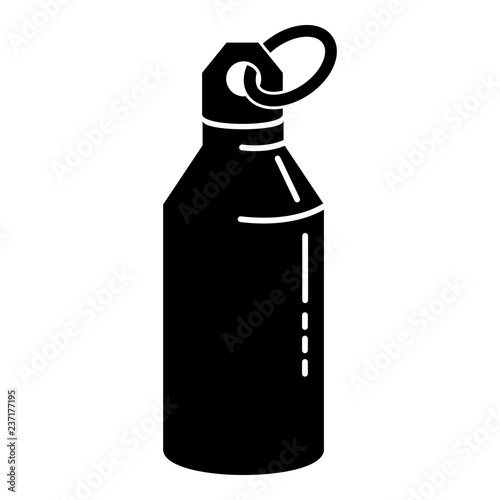 Metal water bottle icon. Simple illustration of metal water bottle vector icon for web design isolated on white background