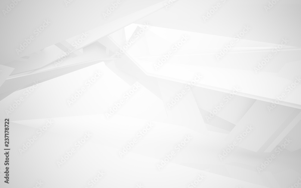 Abstract white interior highlights future. Architectural background. 3D illustration and rendering Abstract white interior highlights future. Architectural background. 3D illustration and rendering