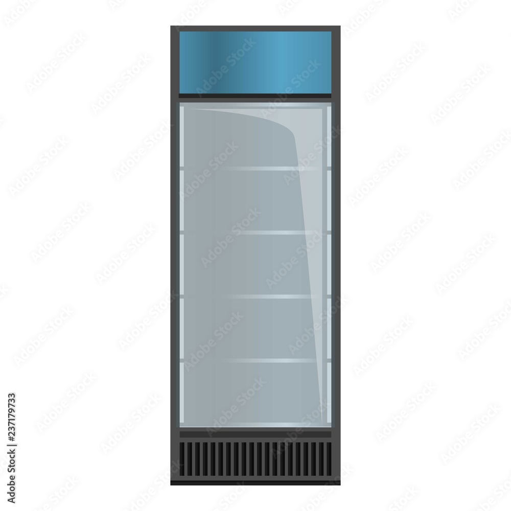 Empty drink fridge icon. Cartoon of empty drink fridge vector icon for web design isolated on white background Empty drink fridge icon. Cartoon of empty drink fridge vector icon for web design isolated on white background