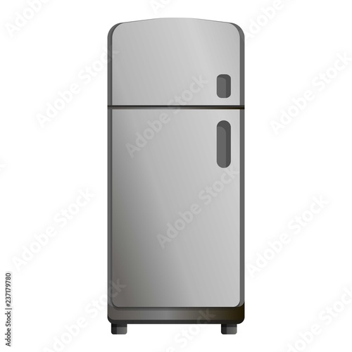 Retro fridge icon. Cartoon of retro fridge vector icon for web design isolated on white background