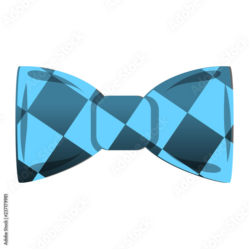 Blue bowtie icon. Cartoon of blue bowtie vector icon for web design isolated on white background