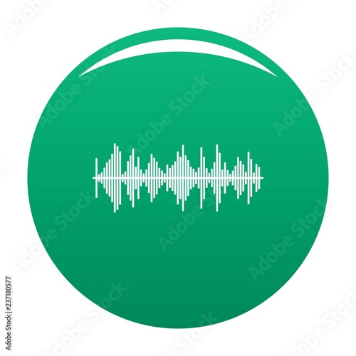 Equalizer player icon. Simple illustration of equalizer player vector icon for any design green