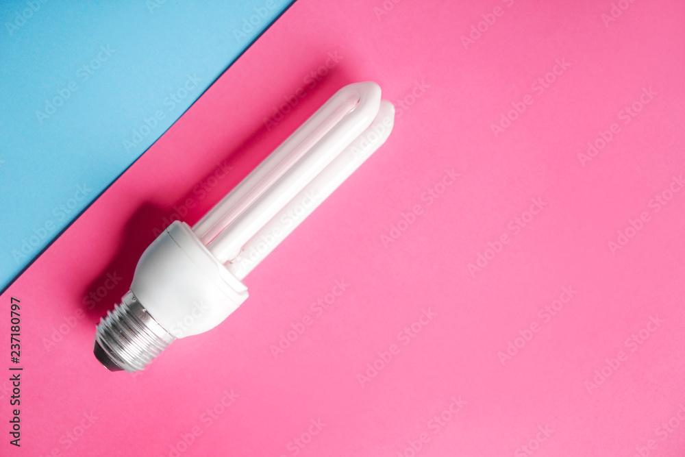 Modern light bulb on color background Modern light bulb on color background
