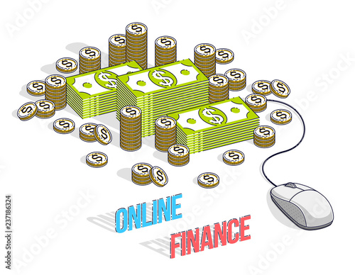 Online finance concept, web...