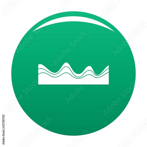 Equalizer sound effect icon. Simple illustration of equalizer sound effect vector icon for any design green