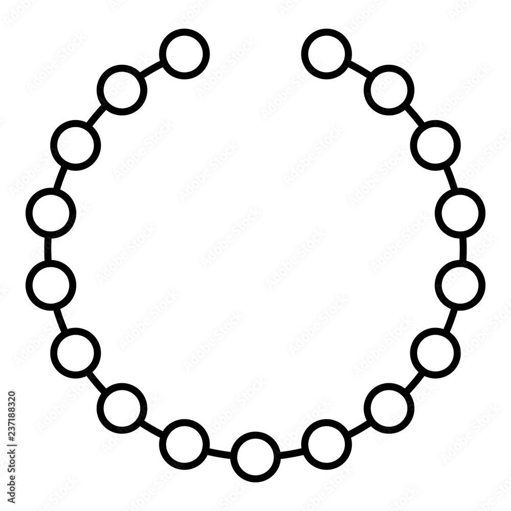 Pearl necklace icon. Outline pearl necklace vector icon for web design isolated on white background Pearl necklace icon. Outline pearl necklace vector icon for web design isolated on white background