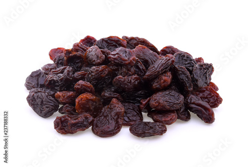 Raisins isolated on white background