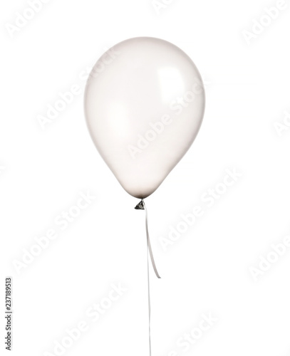 Big helium inflatable latex silver white balloon for decorations on birthday wedding corporative party isolated on white 