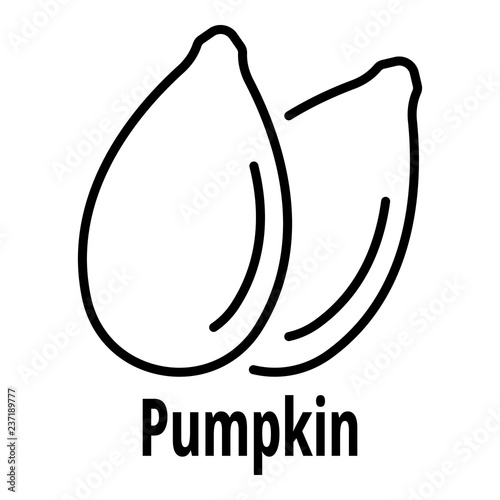 Pumpkin seed icon. Outline pumpkin seed vector icon for web design isolated on white background