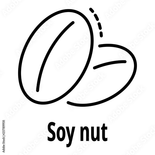 Soy nut icon. Outline soy nut vector icon for web design isolated on white background