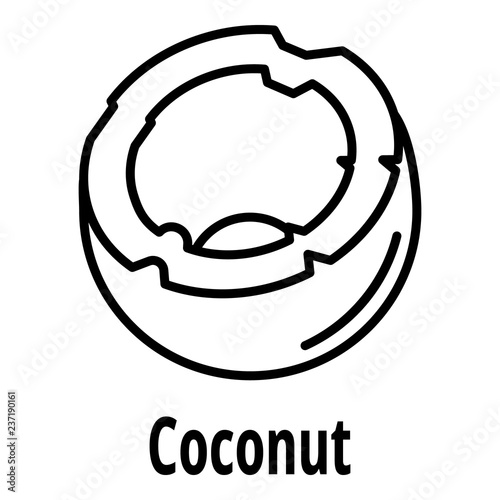 Coconut icon. Outline coconut vector icon for web design isolated on white background