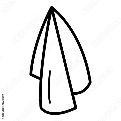 Wet towel icon. Outline wet towel vector icon for web design isolated on white background