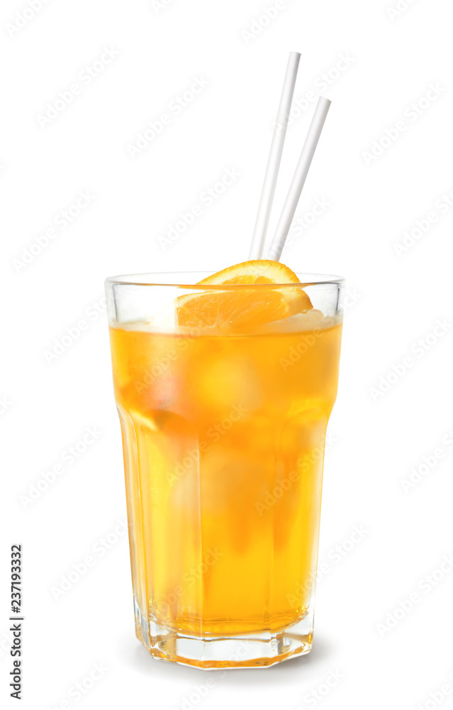 Delicious cocktail on white background Delicious cocktail on white background