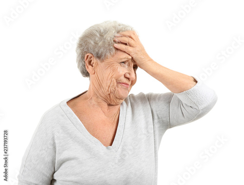 Portrait of elderly woman a...