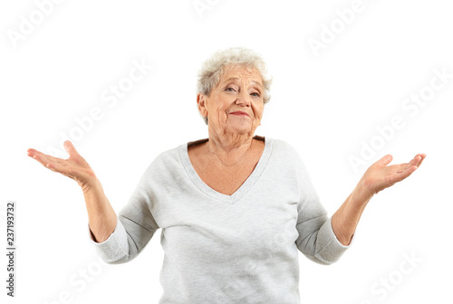Portrait of elderly woman a...
