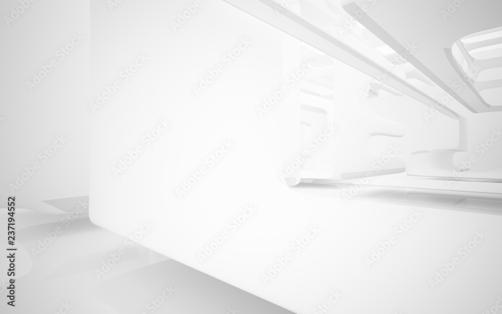 White smooth abstract architectural background whith gray lines . 3D illustration and rendering White smooth abstract architectural background whith gray lines . 3D illustration and rendering