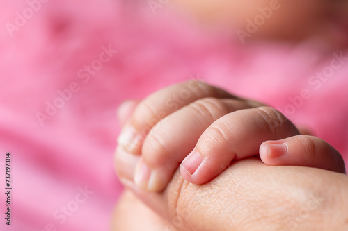Newborn baby's hand © Pituk