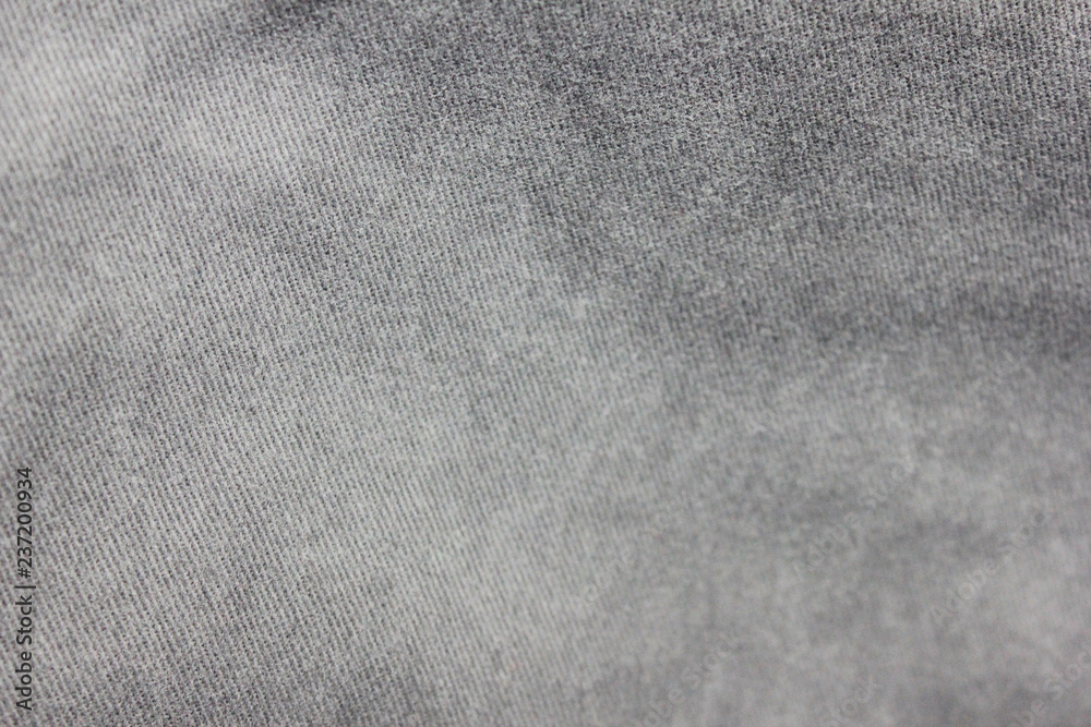 Washed Out Texture Background of Seamless Grey Empty Fabric, Close