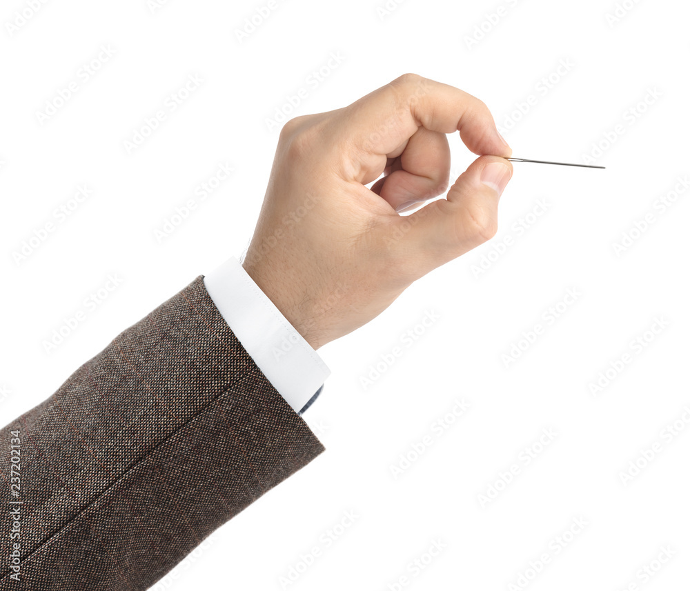 Hand with needle