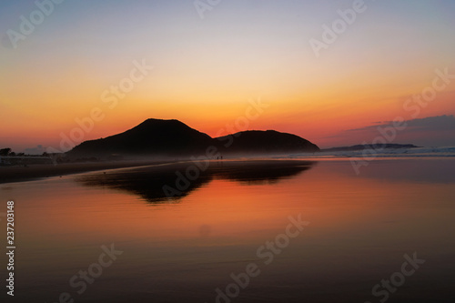 Atardecer en el mar cantabrico. Cantabria, ESpaña