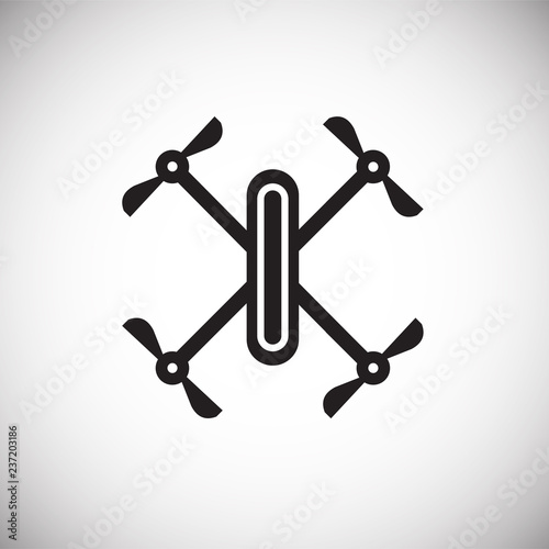 Drone quadcopter icon on white background for graphic and web design, Modern simple vector sign. Internet concept. Trendy symbol for website design web button or mobile app