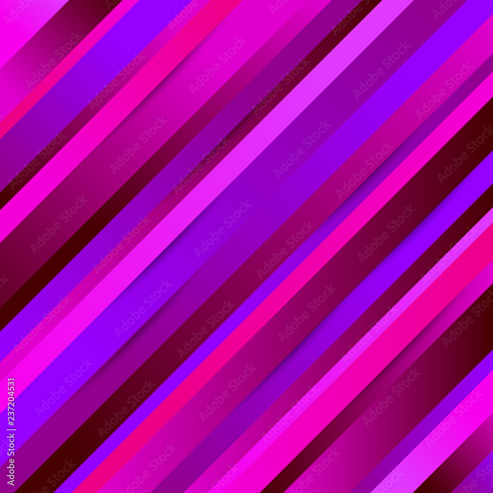 Obraz premium Bright colors diagonal stripes abstract background. Thin and thick slanting lines wallpaper. Vector illustration