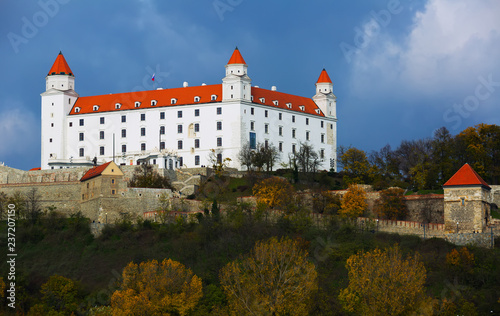 View of Bratislava Castle landmark of the Slovakia