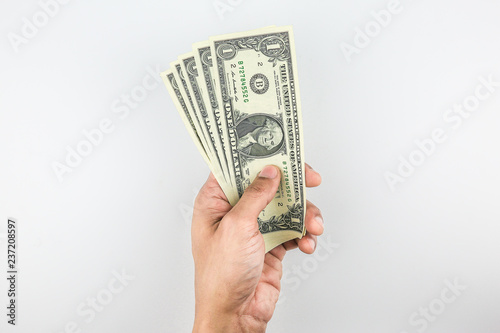 Hand giving money
