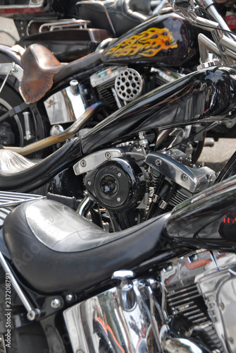 Motorbikes closeup