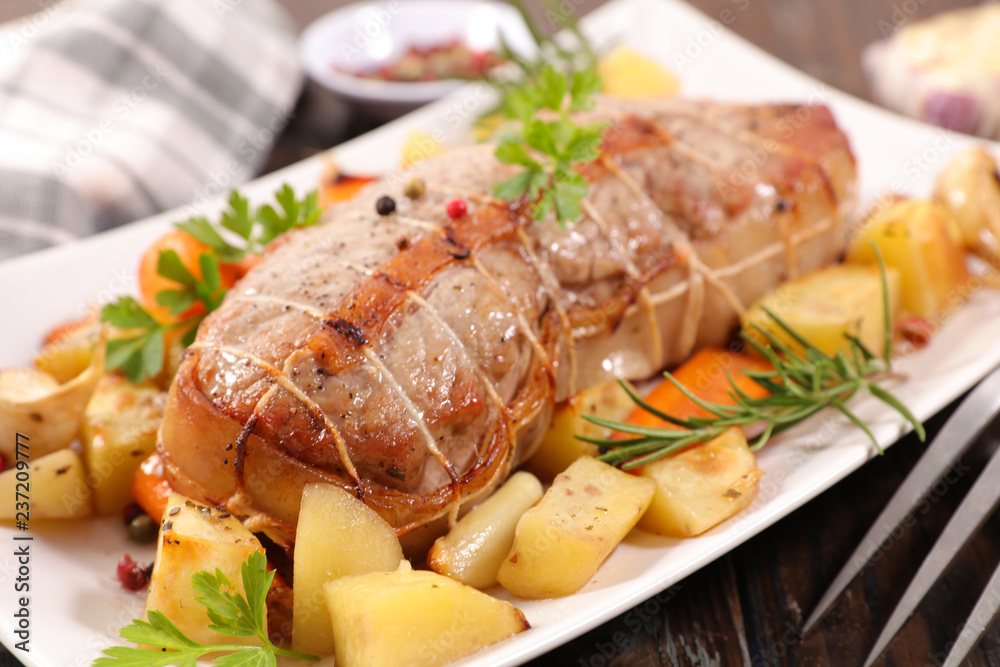roast veal and vegetable roast veal and vegetable