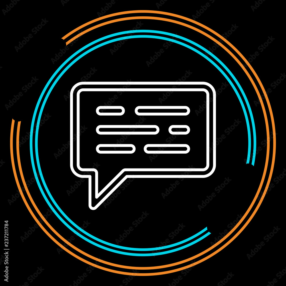 Simple Message Thin Line Vector Icon Simple Message Thin Line Vector Icon