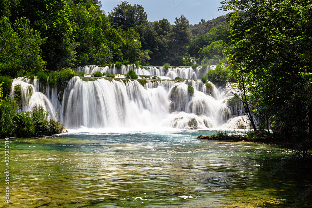 Skradinski buk, Krka National Park in Croatia, Europe. 