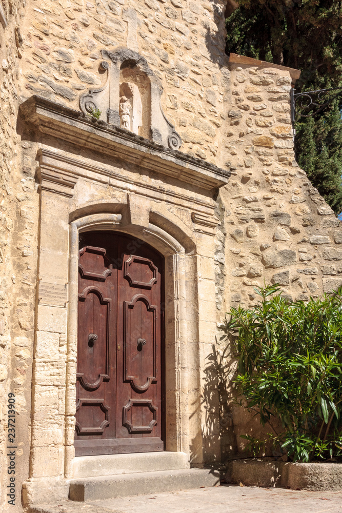 Lurs France. 15 september 2018. Old door at the village of Lurs in Provence France.