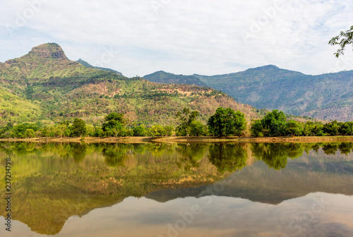 Wild mountains panorama Laos