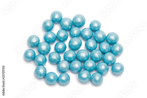 Multi-colored pearls on a white background © zaharov43