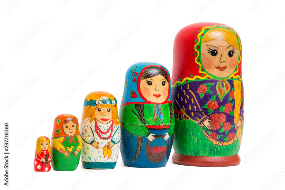 Matryoshka isolated on white background